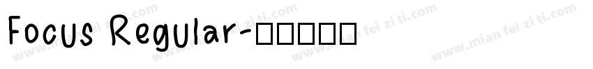 Focus Regular字体转换